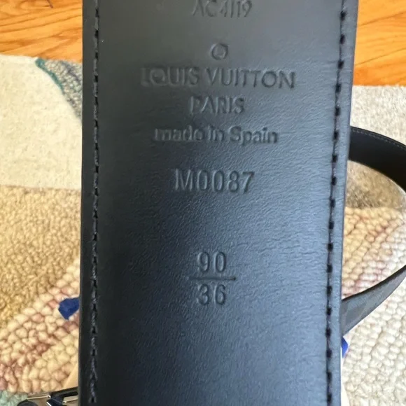 Louis Vuitton checkered belt with bag